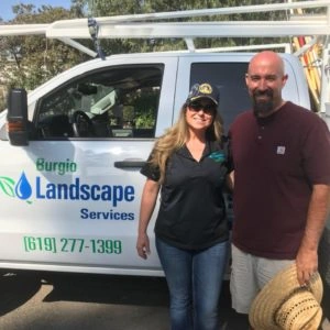 Chris and Audra Burgio, Founders of Burgio Landscape Services in El Cajon, CA